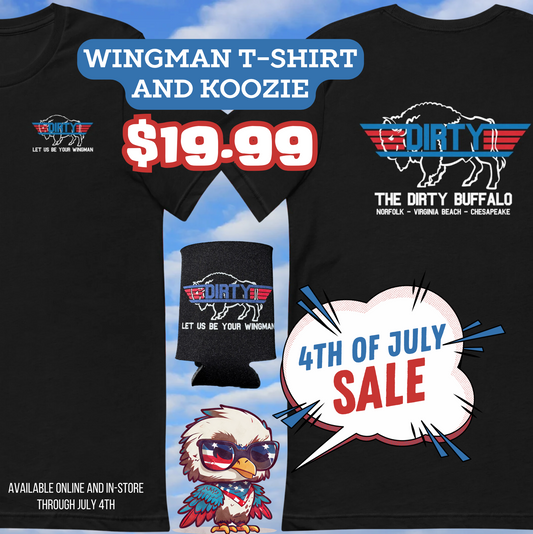 Wingman Tee & Koozie - 4th of July Deal